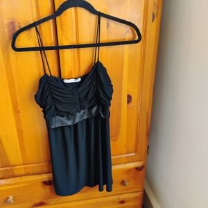 Charlotte Russe Black Ruched Camisole